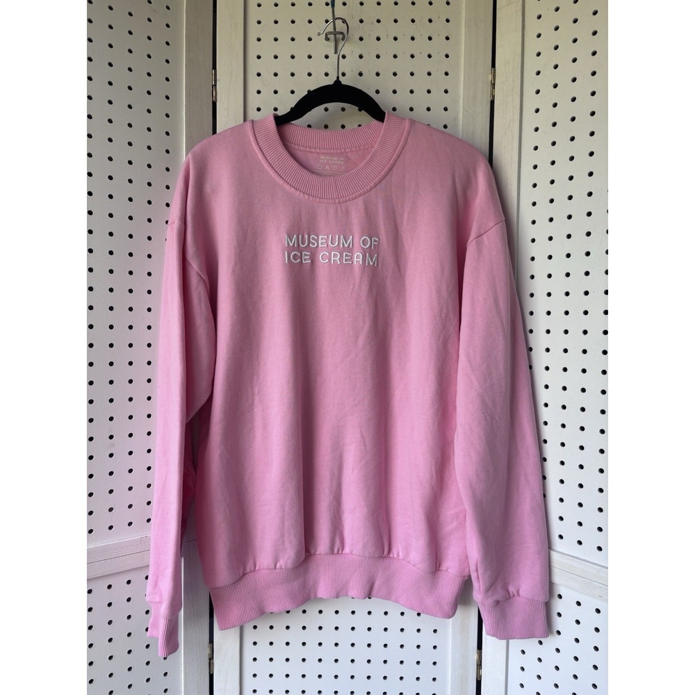 Museum of Ice Cream Pink‎ Sweatshirt Pullover Fleece Adult Size Lg